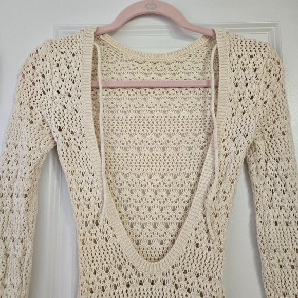 Reformation Castello Open Knit Dress, size XS - Picture 6 of 13